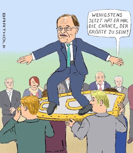 Cartoon: Laschet CDU Parteivorsitzender (medium) by Barthold tagged cdu,christlich,demokratische,union,virtueller,parteitag,januar,2021,wahl,armin,laschet,parteivorsitzender,parteichef,aufs,schild,heben,cartoon,karikatur,barthold,cdu,christlich,demokratische,partei,virtueller,parteitag,januar,2021,wahl,armin,laschet,parteivorsitzender,parteichef,aufs,schild,heben,cartoon,karikatur,barthold