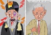 Cartoon: Aft. the 1st Exch. o.Hostilities (small) by Barthold tagged air,rocket,attacks,israel,iran,goal,destruction,nuclear,plants,june,2025,retaliation,major,destructions,persia,elimination,iranian,missiles,ali,khamenei,battered,traces,of,attack,ash,jacket,benjamin,netanyahu,cartoon,caricature,barthold