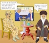 Cartoon: Chamenei Can be Happy (small) by Barthold tagged meeting,joe,biden,mustafa,al,qasimi,primeminister,iraq,stop,combat,missions,withdrawal,afghanistan,iran,claim,regional,power,act,unrestrictedly,ayatollah,ali,chamenei,khamenei,cartoon,caricature,barthold
