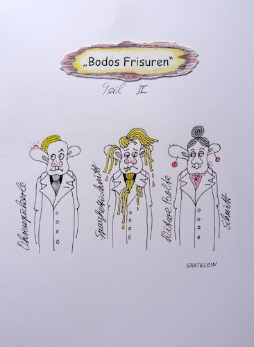 Cartoon: 7 frisuren zur freien auswahl .. (medium) by katzen-gretelein tagged frisuren,schräge,typen