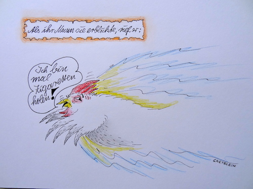 Cartoon: ich bin mal zigaretten holen ... (medium) by katzen-gretelein tagged ehe,liebe