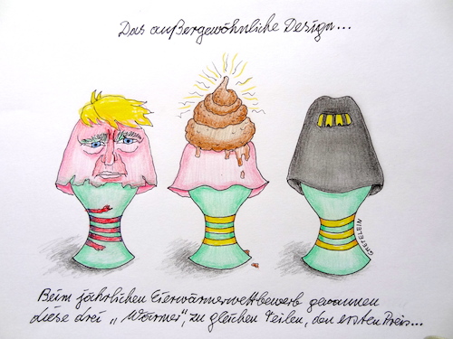 Cartoon: wettbewerb kunst eier (medium) by katzen-gretelein tagged kunst,wettbewerb,eier