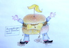 Cartoon: trumpburger (small) by katzen-gretelein tagged essen,trump,politik