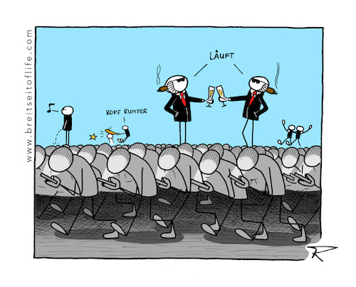 Cartoon: Die guten Hirten (medium) by tomdoodle tagged money,society,headsdown,geld,gesellschaft,zombies