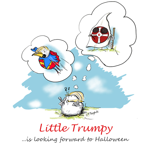 Cartoon: Little Trumpy-Halloween (medium) by OTTbyrds tagged donaldtrump,littletrumpy,littlestupidman,halloween,superman,rassist,größenwahn,kostüme,wahlen,usa,president