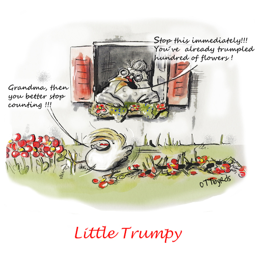 Cartoon: Little Trumpy (medium) by OTTbyrds tagged trump,waklkampfveranstaltung,tulsa,corona,election,campaign,krisenmanagement,usa,president,donald,walkampfrede