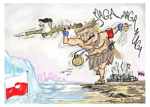 Cartoon: 2100 a.d (medium) by vasilis dagres tagged usa,trymp