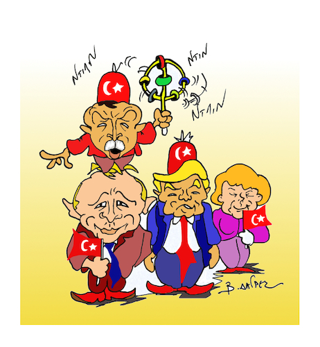 Cartoon: BUSINESS (medium) by vasilis dagres tagged erdogan,poytin,trump,merkel