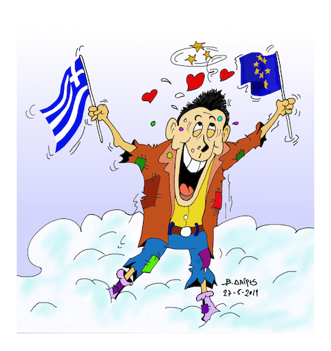 Cartoon: European elections in Greece. (medium) by vasilis dagres tagged greece,european,elections