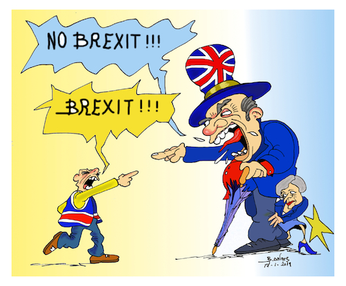 Cartoon: Great Britain brexit (medium) by vasilis dagres tagged teresa,mey