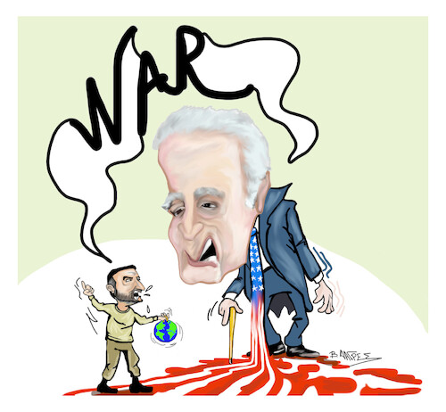 Cartoon: WAR (medium) by vasilis dagres tagged russian,ukrainian,biden,zelenski