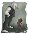Cartoon: David and Goliath (small) by Alagooon tagged racism,humanity