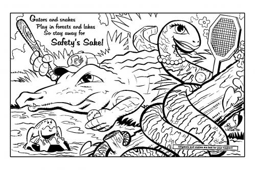 Cartoon: Gators and Snakes (medium) by mwhite64 tagged safety,reptiles,animals