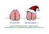 Cartoon: your brain on x-mas! (small) by mwhite64 tagged holiday,christmas,seasonal