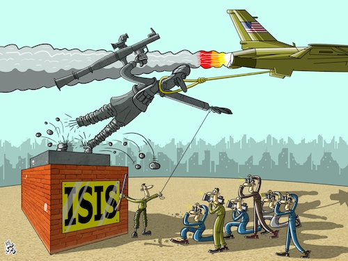 Cartoon: Iraq and victory (medium) by Ali Ghamir tagged iraq,and,victory