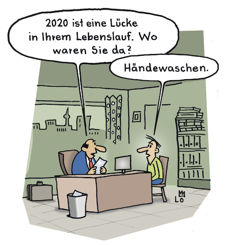 Cartoon: Bewerbungsgespräch (medium) by Lo Graf von Blickensdorf tagged corona,virus,covid19,händewaschen,bewerbungsgespräch,bewerbung,hygiene,pandemie,epidemie,grippe,personalbüro,karikatur,lo,cartoon,witz,corona,virus,covid19,händewaschen,bewerbungsgespräch,bewerbung,hygiene,pandemie,epidemie,grippe,personalbüro,karikatur,lo,cartoon,witz,lebenslauf,lücke,hr,human,resources