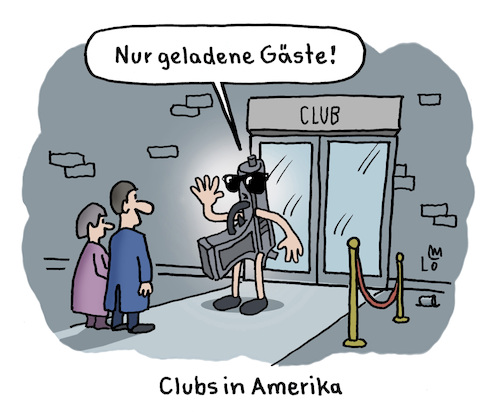 Cartoon: Geladen (medium) by Lo Graf von Blickensdorf tagged waffengesetz,pistole,schießerei,munition,revolver,gewehr,club,türsteher,waffenlobby,usa,amerika,waffenlobbyismus,karikatur,lo,graf,cartoon,lobbyismus,amoklauf,geladene,gäste,gästeliste,waffengesetz,pistole,schießerei,munition,revolver,gewehr,club,türsteher,waffenlobby,usa,amerika,waffenlobbyismus,karikatur,lo,graf,cartoon,lobbyismus,amoklauf,geladene,gäste,gästeliste