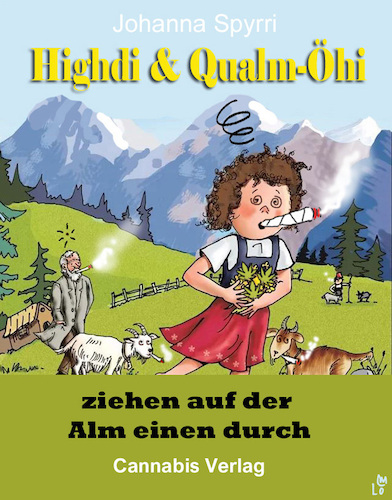 Cartoon: Kinderbuch Satire (medium) by Lo Graf von Blickensdorf tagged cannabis,legalisierung,kinderbuch,satire,dr,karl,lauterbach,heidi,alm,öhi,johanna,spyri,karikatur,graf,lo,cartoon,illustration,joint,ziegen,peter,cannabis,legalisierung,kinderbuch,satire,dr,karl,lauterbach,heidi,alm,öhi,johanna,spyri,karikatur,graf,lo,cartoon,illustration,joint,ziegen,peter