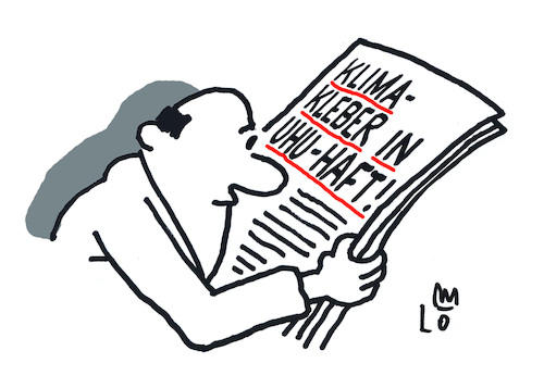 Cartoon: Klimakleber (medium) by Lo Graf von Blickensdorf tagged letzte,generation,klima,kleber,uhu,haft,zeitung,klimakleber,sekundenkleber,klimaschutz,klimaaktivisten,letzte,generation,klima,kleber,uhu,haft,zeitung,klimakleber,sekundenkleber,klimaschutz,klimaaktivisten