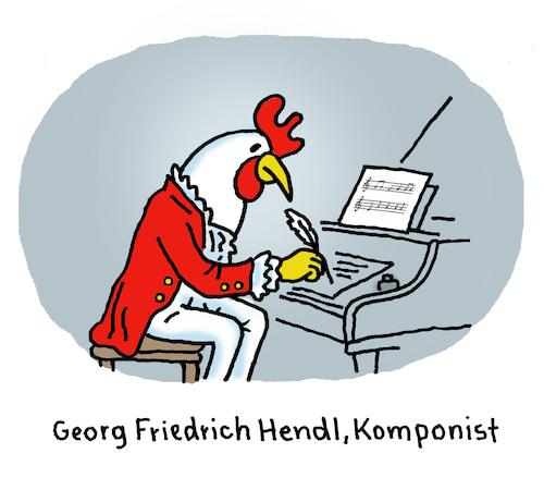 Cartoon: Komponist (medium) by Lo Graf von Blickensdorf tagged georg,friedrich,händel,komponist,wortspiel,hendl,karikatur,lo,graf,cartoon,musik,klassik,georg,friedrich,händel,komponist,wortspiel,hendl,karikatur,lo,graf,cartoon,musik,klassik