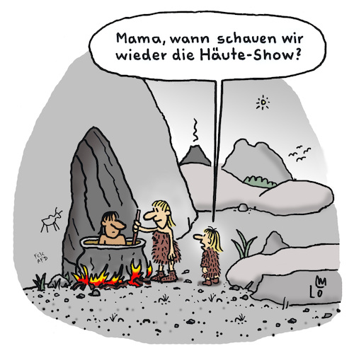 Cartoon: Lieblings Show (medium) by Lo Graf von Blickensdorf tagged steinzeit,satire,heute,show,nachrichtensatire,oliver,welke,fernsehen,zdf,kannibalismus,häute,haut,wortspiel,mutter,kind,familie,kochtopf,karikatur,lo,cartoon,steinzeit,satire,heute,show,nachrichtensatire,oliver,welke,fernsehen,zdf,kannibalismus,häute,haut,wortspiel,mutter,kind,familie,kochtopf,karikatur,lo,cartoon