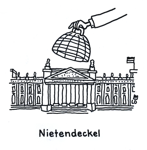 Cartoon: Nietendeckel 1 (medium) by Lo Graf von Blickensdorf tagged deutscher,bundestag,reichstag,parlament,politik,nieten,nietendeckel,mietendeckel,deckel,versager,berlin,bundesrepublik,deutschland,parteien,cdu,csu,spd,fdp,grüne,linke,afd,abgeordnete,deutscher,bundestag,reichstag,parlament,politik,nieten,nietendeckel,mietendeckel,deckel,versager,berlin,bundesrepublik,deutschland,parteien,cdu,csu,spd,fdp,grüne,linke,afd,abgeordnete