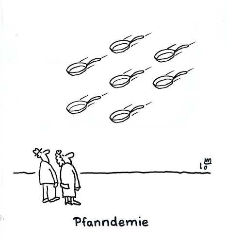 Cartoon: Pfanndemie (medium) by Lo Graf von Blickensdorf tagged pandemie,pfanne,pfanndemie,nonsens,wortspiel,ulk,naturkatastrophe,pandemie,pfanne,pfanndemie,nonsens,wortspiel,ulk,naturkatastrophe
