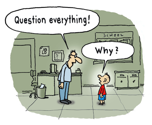 Cartoon: Question (medium) by Lo Graf von Blickensdorf tagged teacher,question,boy,school,teacher,question,boy,school