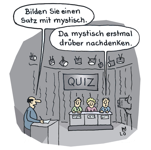 Cartoon: Quizfrage (medium) by Lo Graf von Blickensdorf tagged kandidaten,fernsehen,tv,quiz,moderator,quizmaster,mysterium,fremdwort,unheimlich,frage,mann,frau,fernsehquiz,wer,kandidaten,fernsehen,tv,quiz,moderator,quizmaster,mysterium,fremdwort,unheimlich,frage,mann,frau,fernsehquiz,wer