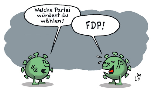 Cartoon: Sonntagsfrage (medium) by Lo Graf von Blickensdorf tagged virus,corona,covid,wahl,wählen,partei,fdp,kubicki,maßnahmen,neue,welle,karikatur,lo,cartoon,pandemie,ansteckung,herbst,maskenpflicht,virus,corona,covid,wahl,wählen,partei,fdp,kubicki,maßnahmen,neue,welle,karikatur,lo,cartoon,pandemie,ansteckung,herbst,maskenpflicht