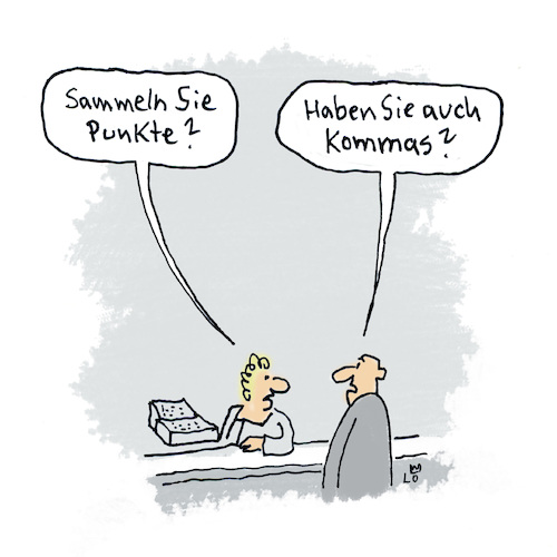 Cartoon: Supermarktkasse (medium) by Lo Graf von Blickensdorf tagged supermarkt,payback,karte,treuepunkte,kasse,supermarktkasse,supermarkt,payback,karte,treuepunkte,kasse,supermarktkasse