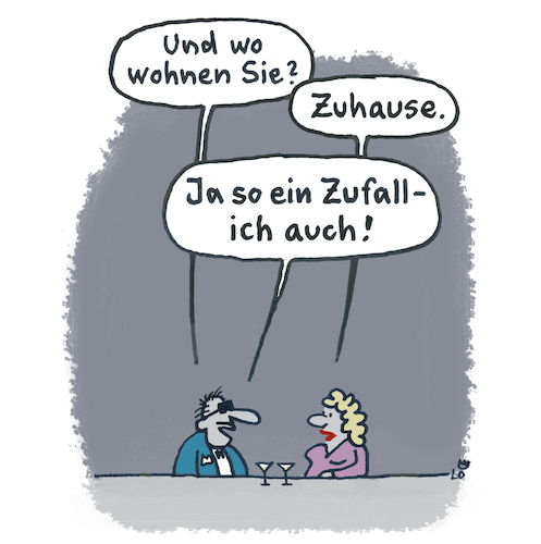 Cartoon: Zuhause (medium) by Lo Graf von Blickensdorf tagged bar,flirt,zuhause,frau,mann,tresen,single,dating,bar,flirt,zuhause,frau,mann,tresen,single,dating