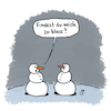 Cartoon: Blass (small) by Lo Graf von Blickensdorf tagged schneemann,blass,schnee,winter,schneefrau