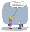 Cartoon: Dating (small) by Lo Graf von Blickensdorf tagged internet,tinder,dating,beziehung,mann,frau,single,suche,partnersuche,sex,date,karikatur,lo,graf,körpergröße,fake,online,chat