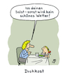 Cartoon: Erziehung (small) by Lo Graf von Blickensdorf tagged mutter,kind,salat,essen,drohung,wortspiel,erziehung,kindererziehung,rohkost,drohkost,ernährung