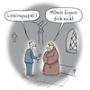 Cartoon: Im Kloster (small) by Lo Graf von Blickensdorf tagged interview reporter mönch kloster freizeit spiel menschärgeredichnicht mann