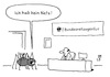 Cartoon: Mobilfunk Messwoche (small) by Lo Graf von Blickensdorf tagged spinne,bundesnetzagentur,netz,mobilfunk,messwoche,karikatur,lo,graf,cartoon,handy,empfang,wlan,funkloch