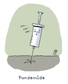 Cartoon: Müde (small) by Lo Graf von Blickensdorf tagged pandemie,corona,covid19,spritze,serum,impfstoff,impfen,müde,müdigkeit,kanüle,schnarchen,impfcenter,spritzen
