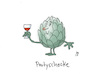 Cartoon: Party (small) by Lo Graf von Blickensdorf tagged wortspiel,artischocke,partyschocke,gemüse,wein,rotwein,karikatur,lo,graf,cartoon,fete,feiern,fest