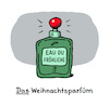 Cartoon: Weihnachtsparfüm (small) by Lo Graf von Blickensdorf tagged parfüm,weihnachtsparfüm,ohdufröhliche,eau,du,fröhliche,wortspiel,karikatur,lo,graf,cartoon,flacon,geschenk,weihnachtsgeschenk