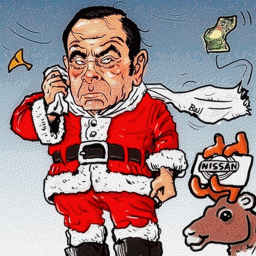 Cartoon: Bail (medium) by takeshioekaki tagged ghosn