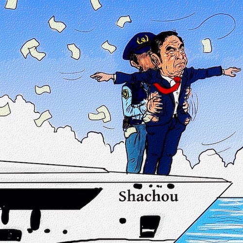 Cartoon: Carlos Ghosn (medium) by takeshioekaki tagged carlos,ghosn