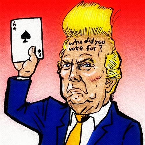 Cartoon: Donald John Trump (medium) by takeshioekaki tagged trump