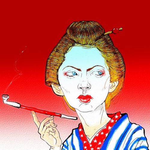 Cartoon: Geisha (medium) by takeshioekaki tagged geisha