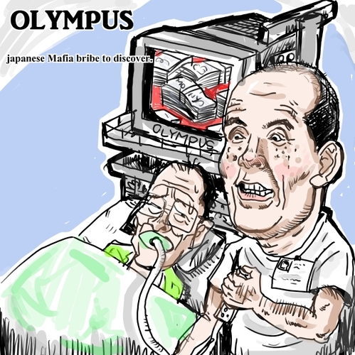 Cartoon: OLYMPUS (medium) by takeshioekaki tagged olympus