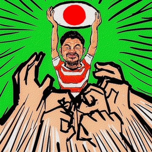 Cartoon: Rugby World Cup (medium) by takeshioekaki tagged rugby