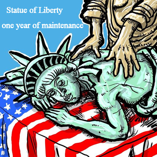 Cartoon: Statue of Liberty (medium) by takeshioekaki tagged liberty,of,statue