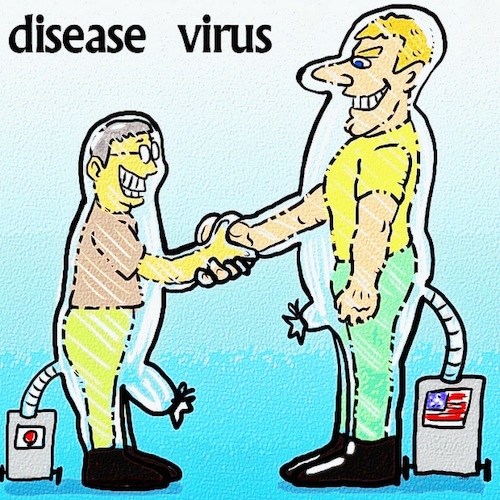 Cartoon: virus (medium) by takeshioekaki tagged virus