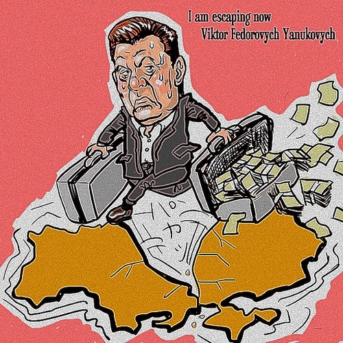 Cartoon: Yanukovych (medium) by takeshioekaki tagged yanukovych,fugitive