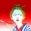 Cartoon: Geisha (small) by takeshioekaki tagged geisha
